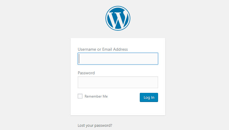 wordpress login