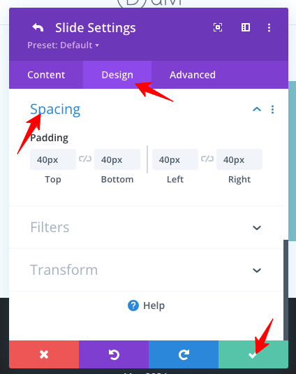 slide-space-settings