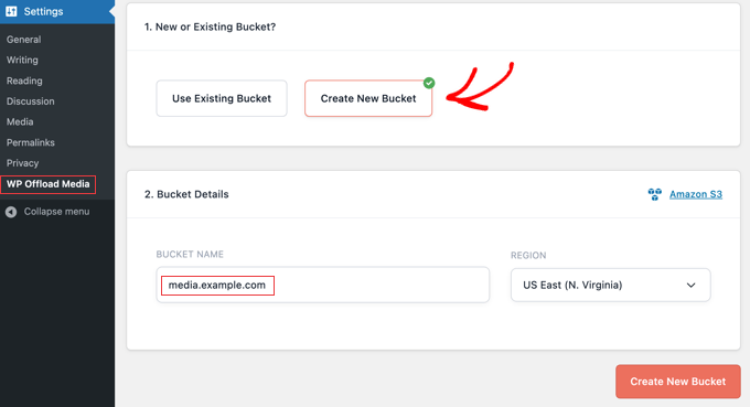Creating a New Amazon S3 Storage Bucket to Offload WordPress Media